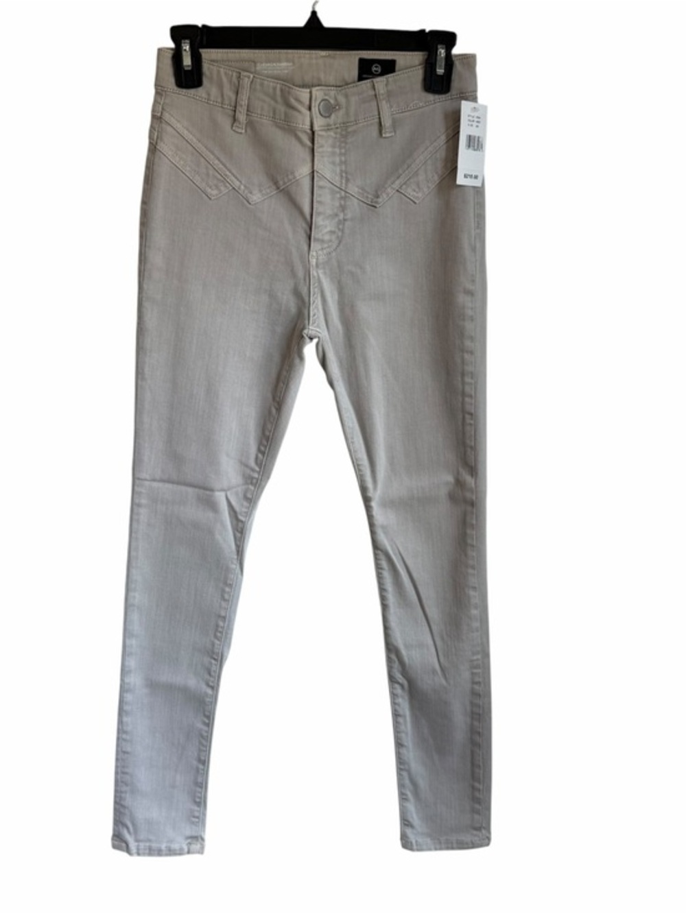 NEW AG Chevron Farrah High Rise Skinny Ankle Jeans Putty Size 26